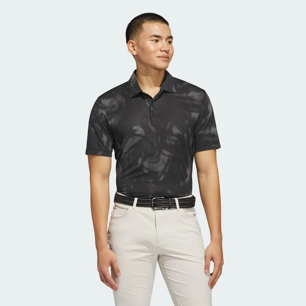 adidas Đánh gôn Áo Polo Lưới In Họa Tiết Ultimate365 Nam Đen JF4894