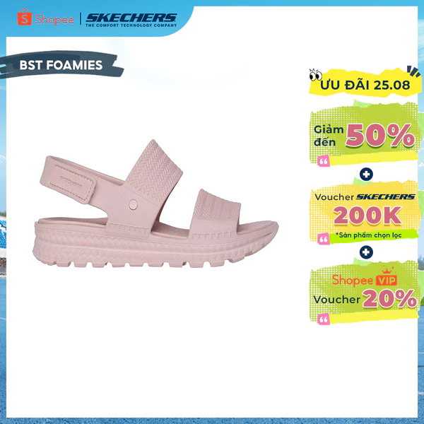 Xăng Đan/Dép Nữ Skechers Arch Fit Foamies Arch Fit Footsteps Sunny Days - 111461-BLSH APMA