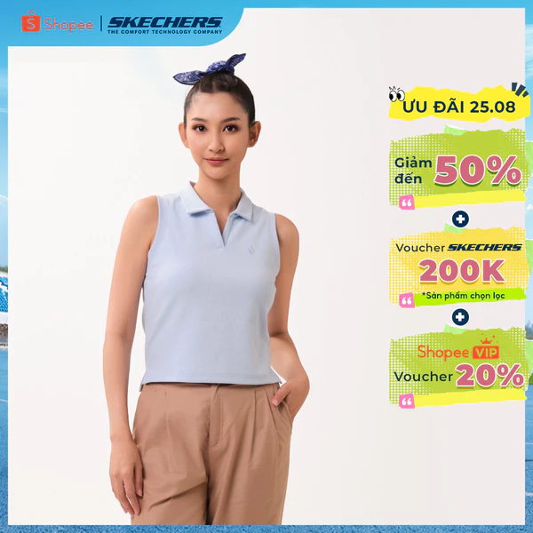 Sleeveless Polo Nữ Skechers Skechers Authentic Trendy Sleeveless Polo - SL226W180-034V