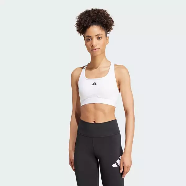 adidas Gym & Training Áo Bra Tập Luyện PrimeLiftreact Nữ trắng JG1405