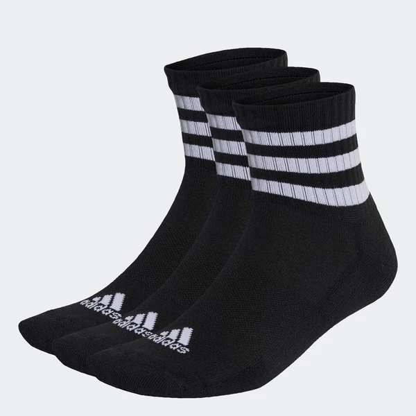 adidas Phong cách sống & Bóng rổ Bộ 3 Đôi Tất Cổ Thấp Lót Đệm 3 Sọc Sportswear Unisex Đen IC1317