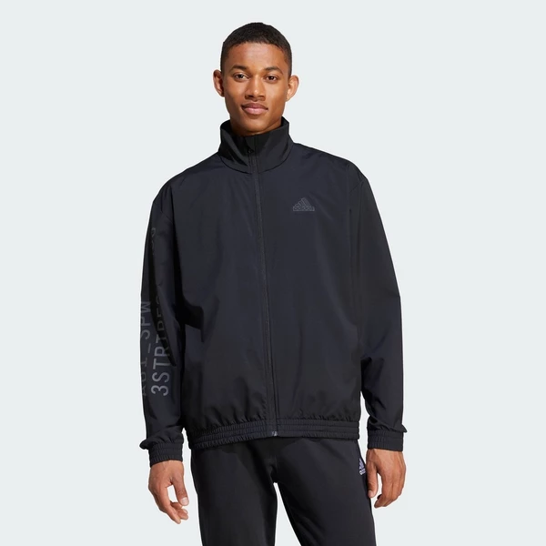 adidas Phong cách sống Áo Track Jacket Dệt Thoi Brand Love Nam Đen IX1317