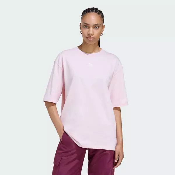adidas Phong cách sống Áo Thun Essentials Boyfriend Nữ Hồng KD1370