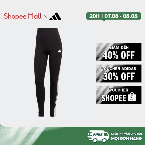 [Duy nhất 8.8 - VOUCHER 30%]adidas Phong cách sống Quần Legging 3 Sọc Future Icons Nữ Đen HT4713