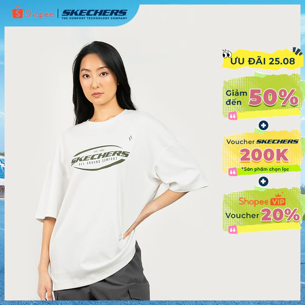 Áo Thun Tay Ngắn Unisex Skechers Skechers Authentic - Iconic Short Sleeve Tee - SL425U410-00QF