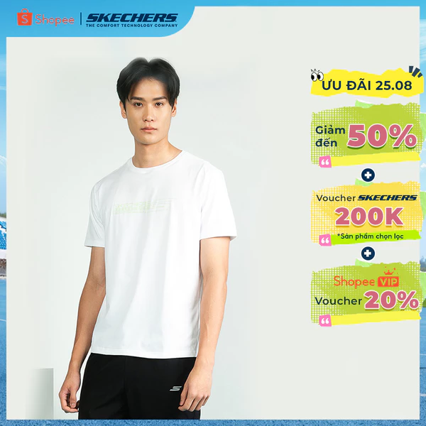 Áo Thun Tay Ngắn Nam Skechers Running Performance Short Sleeve Tee - SP325M357-0019