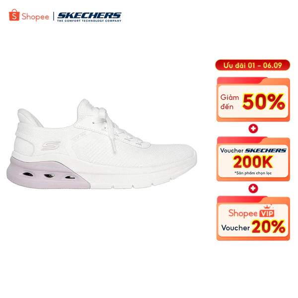Giày Thể Thao Nữ Skechers Slip-ins BOBS Sport Arc Waves 2.0 Now It Thường Ngày-117638-OFWT Memory Foam