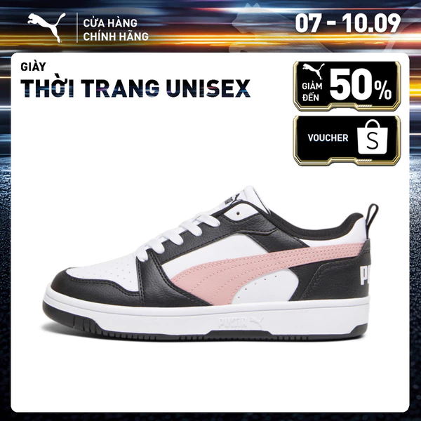 Giày Thời Trang PUMA Unisex Rebound V6 Low Sneakers Màu Trắng Hồng