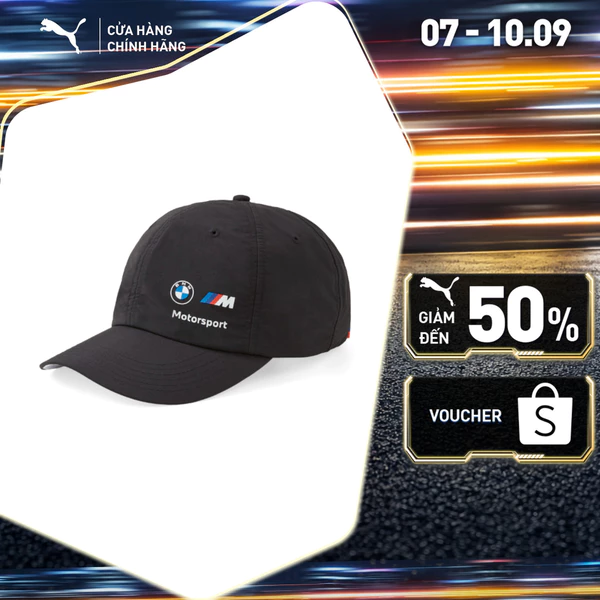 Nón Thời Trang PUMA Unisex Motosport MMS Heritage BB Cap Black Màu Đen