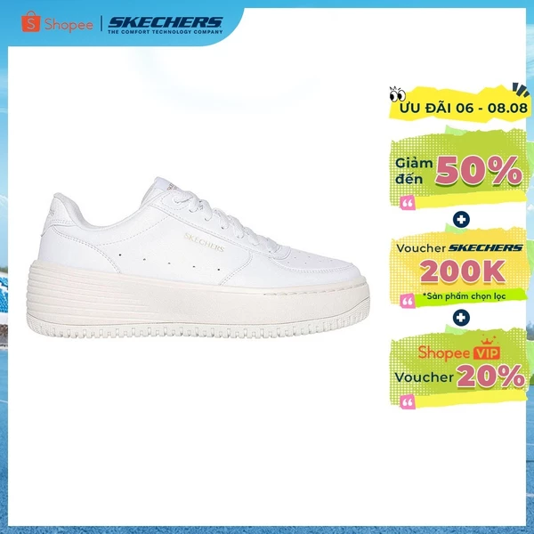 [ĐỘC QUYỀN ONLINE] Giày Thể Thao Nữ Skechers Court Classics Grand 92 Be Lifted - 185110-WNT Memory Foam
