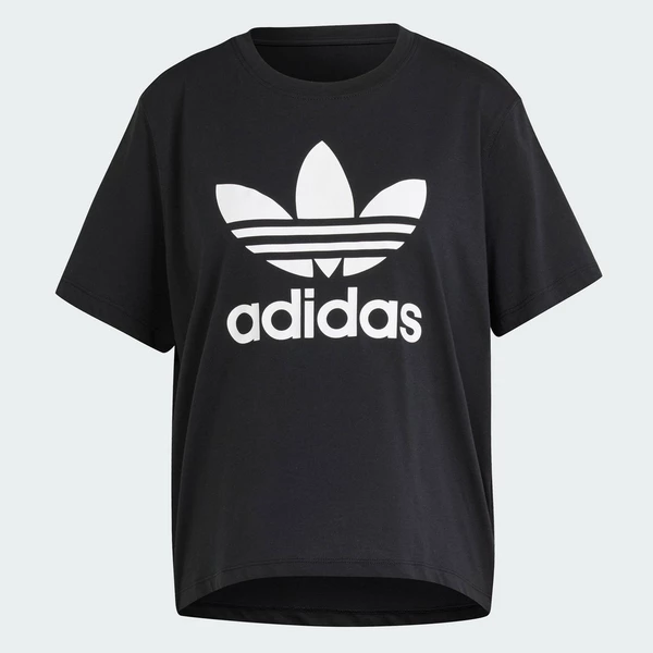 adidas Phong cách sống Áo Thun Boxy Ba Lá Adicolor Nữ Đen IU2422