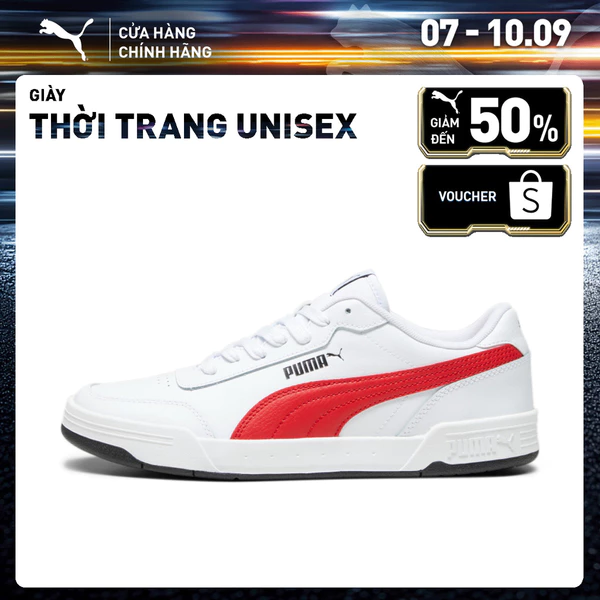 Giày thời trang PUMA Unisex Caracal White-For All Time Red-Black Màu Trắng