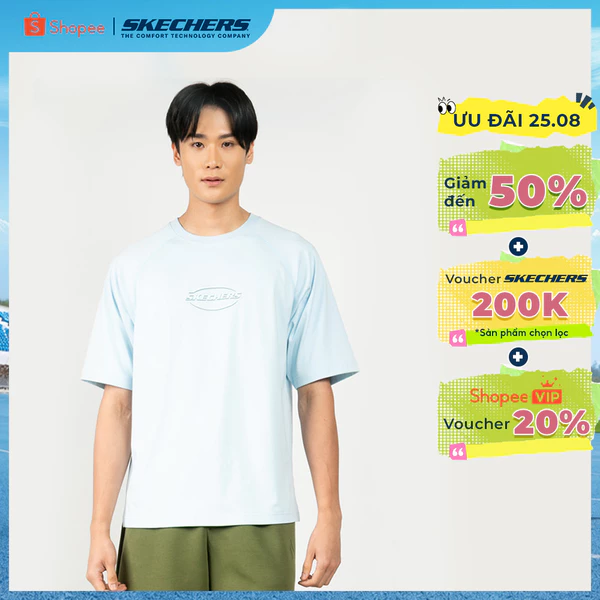 Áo Thun Tay Ngắn Nam Skechers Skechers Authentic - Iconic Short Sleeve Tee - SL425M411-00PT