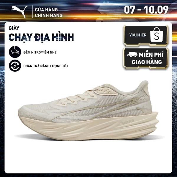 Giày Chạy Bộ PUMA Nam Deviate Pure NITRO Alpine Snow-Warm White Màu Trắng