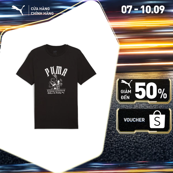 Áo Thun Thời Trang PUMA Nam GRAPHICS Super Tee Black Màu Đen