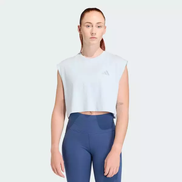 adidas Chạy Áo Thun Crop Top adi365 Running Essentials Nữ Màu xanh da trời KA0289