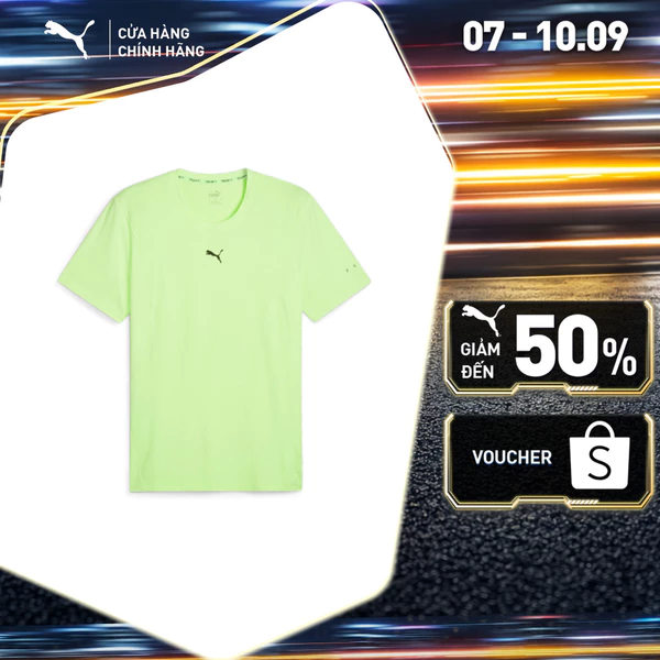 Áo Thun Tập Luyện PUMA Nam M CLOUDSPUN SOFT TEE Fizzy Apple Màu Vàng