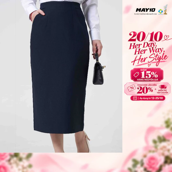 Chân váy nữ May 10 mã 50226916VT VD002 màu xanh đen