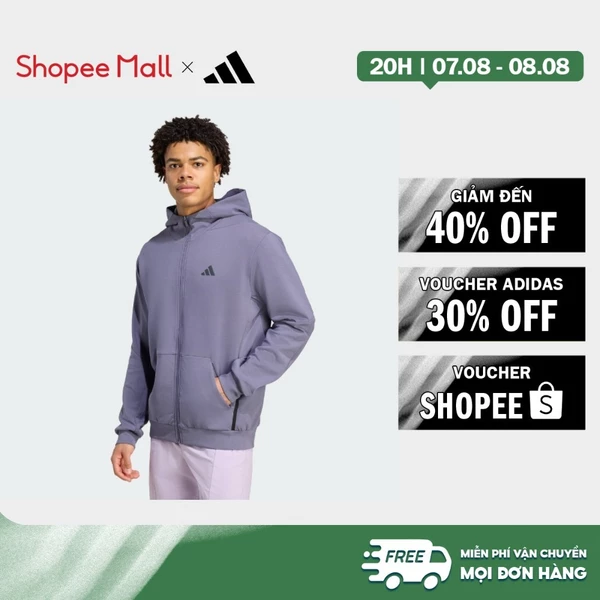 adidas Gym & Training Áo Track Jacket Khoá Kéo Dọc Thân Designed for Training Nam Màu tím JX0693