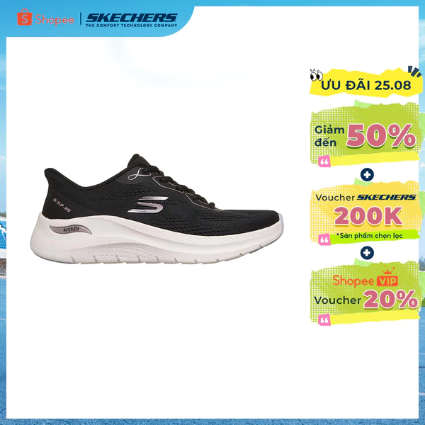Giày Thể Thao Nữ Skechers Slip-Ins Sport Arch Fit 2.0 Bold Motion Thường Ngày - 150338-BKRG APMA