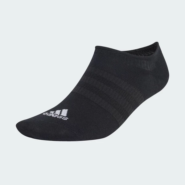 adidas Lifestyle Thin and Light No-Show Socks 3 Pairs Unisex Black IC1327