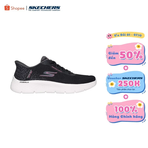 Giày Thể Thao Nữ Skechers Slip-Ins GOwalk Flex Safiya Đi Bộ - 125503-BLK Memory Foam