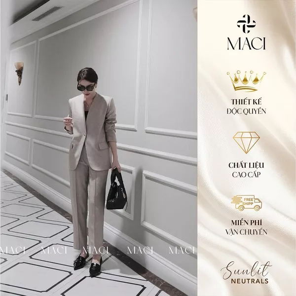 Áo Blazer Sandra Be MACI MCAABBE0019 Thời Trang Nữ Thiết Kế Độc Quyền