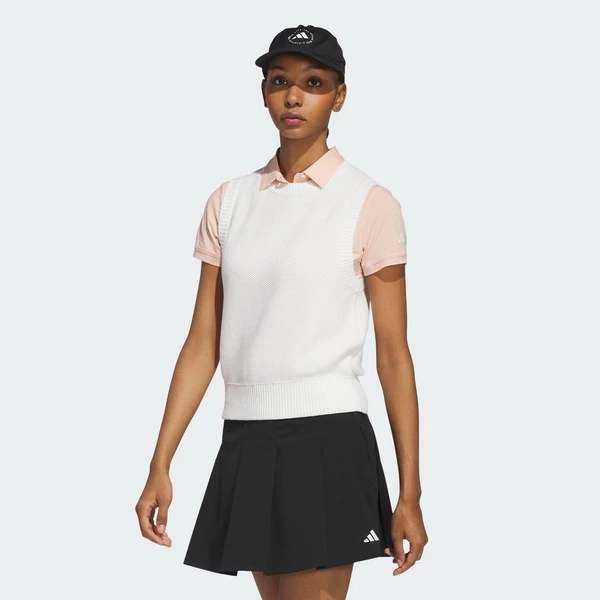 adidas Đánh gôn Áo Gile Dệt Kim Tour Ultimate365 Nữ trắng JE7337