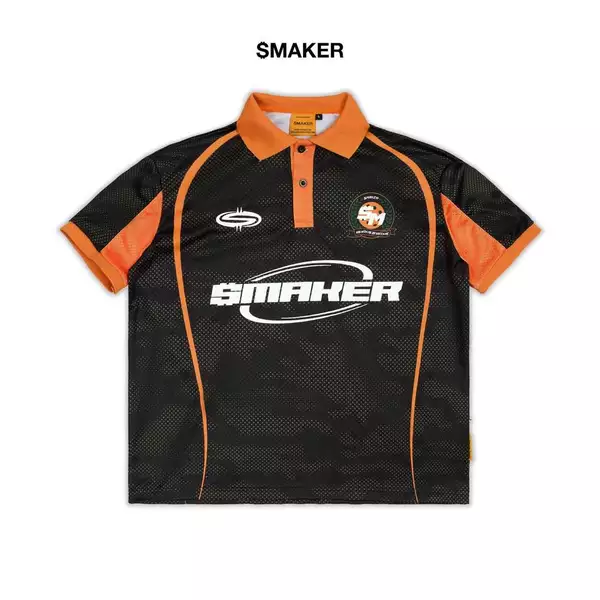 [SMAKER] Áo thun polo kiểu dáng thể thao màu đen - POLO WIN WITH ME IN CAMO