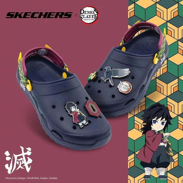 Giày Clog Nam Skechers Demon Slayer Foamies Surge - 802032-NVY Online Sale