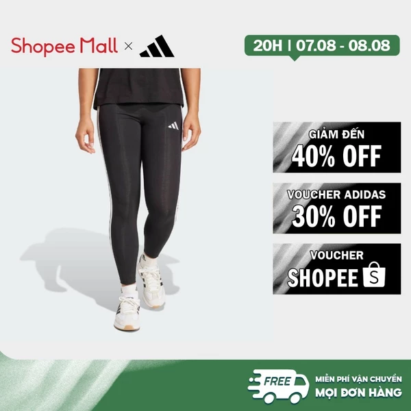 [Duy nhất 8.8 - VOUCHER 30%]adidas Phong cách sống Quần Legging Cotton 3 Sọc Essentials Nữ Đen JE0072