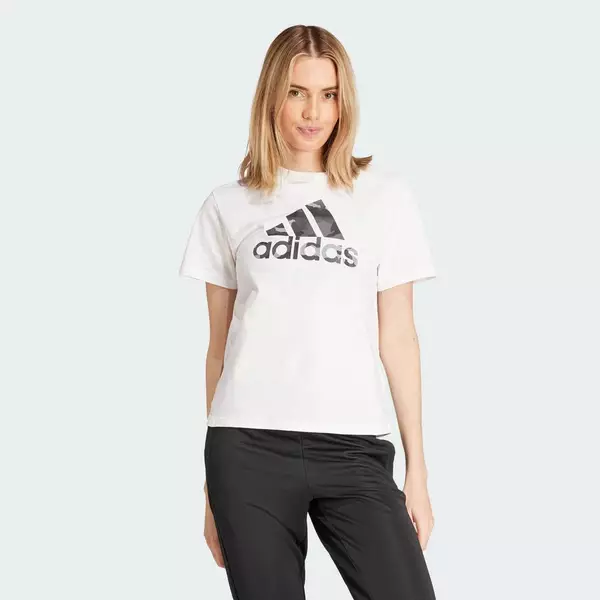 adidas Phong cách sống Áo Thun Graphic Rằn Ri Nữ trắng IW5172