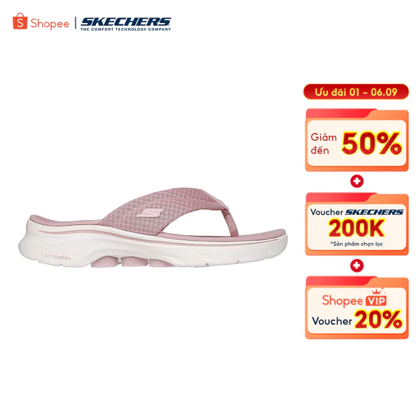 Xăng Đan/Dép Nữ Skechers On-The-Go GOwalk 7 Sandal Apricot Đi Bộ - 141055-MVE Goga Mat