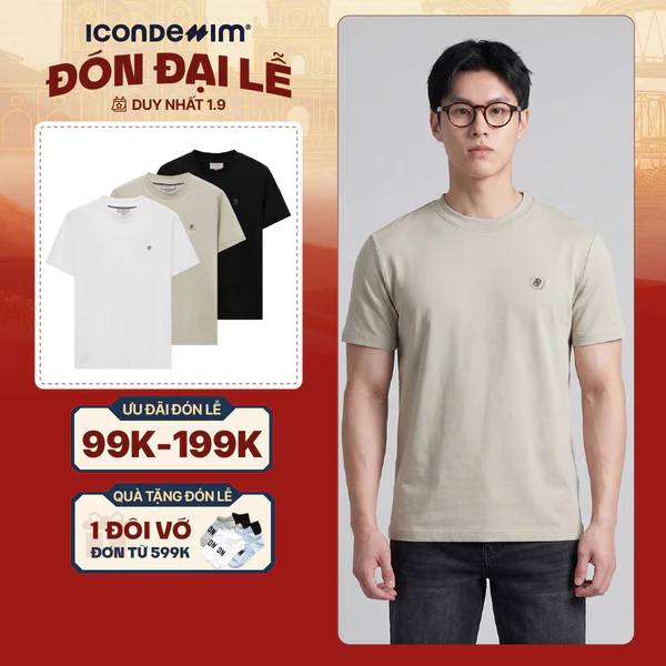 Áo Thun Nam ICONDENIM Flux Form Regular ATID0596