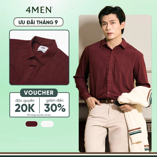 Áo Sơ Mi Tay Dài Linen Trơn Form Regular SM199 basic, thanh lịch, trẻ trung