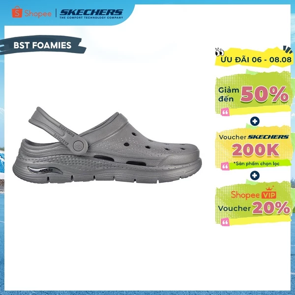 Giày Clog Nam Skechers Foamies Arch Fit Valiant-243160-CHAR