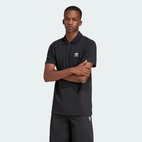 adidas Lifestyle Trefoil Essentials Polo Tee Men Black JD2439