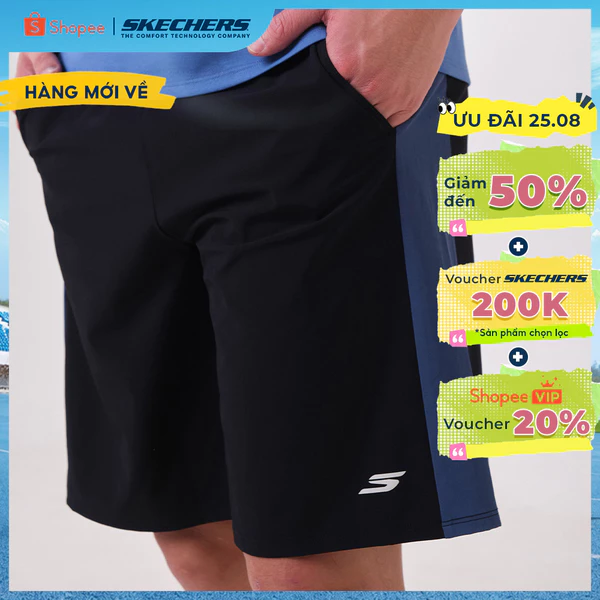 Quần Đùi Thể Thao Nam Skechers Walking Performance Shorts - SP326M415-0018