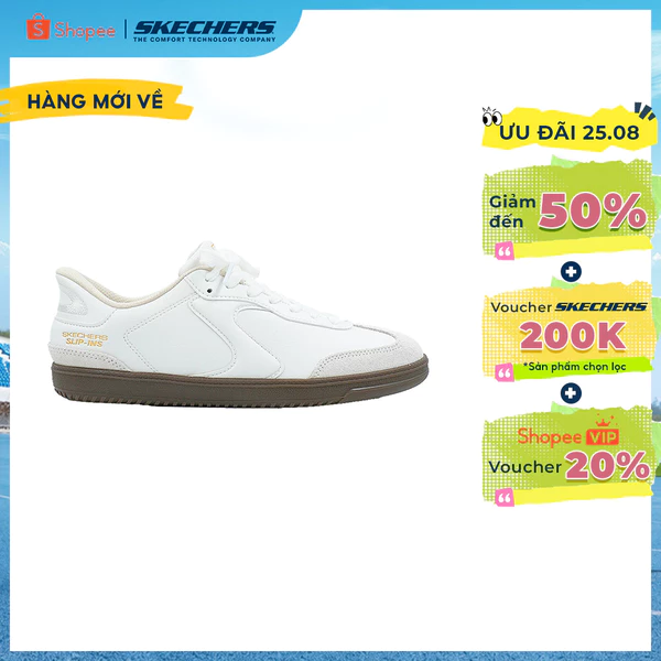 Giày Thể Thao Nam Skechers Slip-Ins Court Classics Hotshot Relego Thường Ngày - 254156-OFWT Air-Cooled Memory Foam