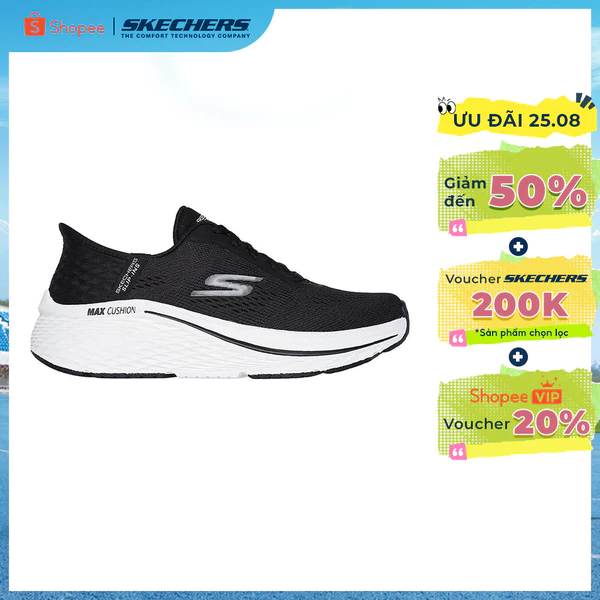 Giày Thể Thao Nữ Skechers Slip-ins Performance Elite 2.0 Vanish-129606-BKW Air-Cooled Memory Foam Online Sale