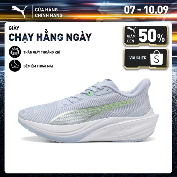 Giày Chạy Bộ PUMA Unisex Darter Pro Cool Weather-Green Glare Màu Xanh