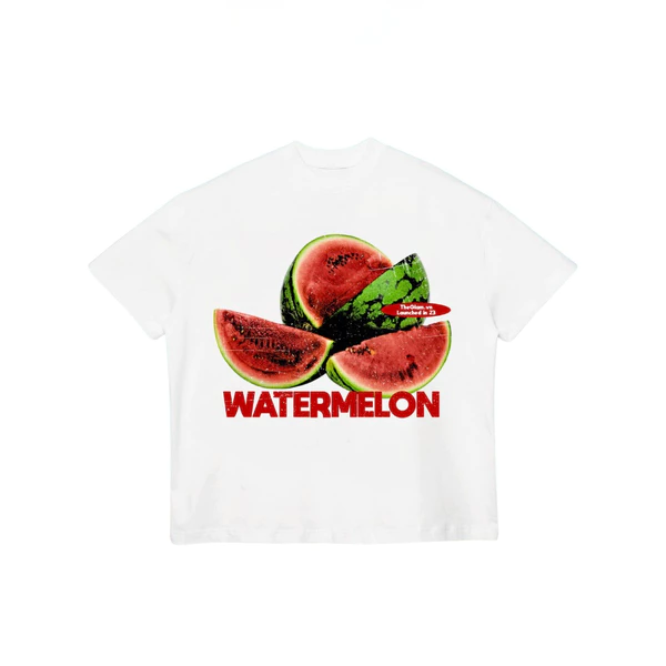 Thelam CHÍNH HÃNG - Áo thun Trắng "DƯA HẤU" Form Boxy UNISEX - Áo Thun Trái Cây Watermelon - TS01-10