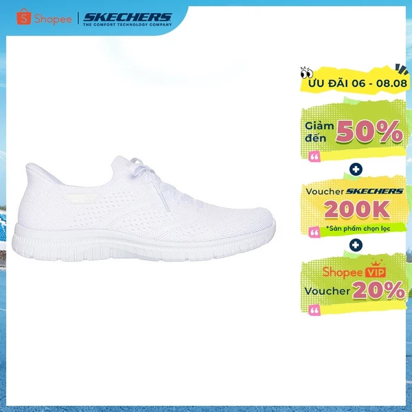 [ĐỘC QUYỀN ONLINE] Giày Thể Thao Nữ Skechers Slip-ins Sport Active Virtue Flawless-104457-WHT Air-Cooled