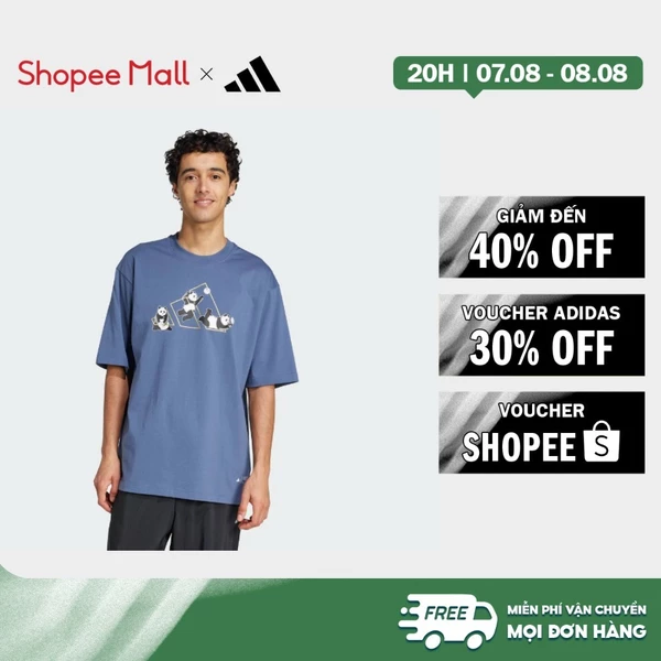 [Duy nhất 8.8 - VOUCHER 30%]adidas Phong cách sống Áo Thun Graphic Gấu Trúc Vui Nhộn Nam Màu xanh da trời JZ3277