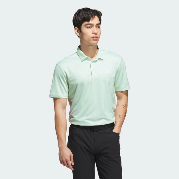 adidas Golf Core Allover Print Polo Shirt Men White JY1925