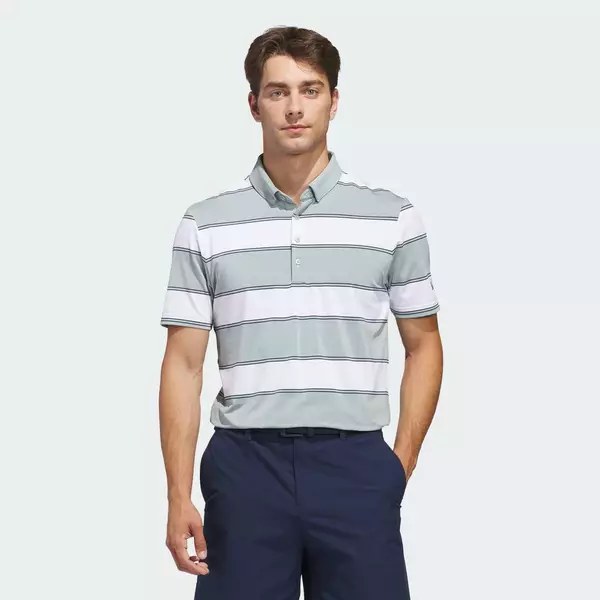 adidas Đánh gôn ÁO POLO ULTIMATE365+ JUMBO STRIPE CLIMACOOL Nam màu xanh lá JZ0478