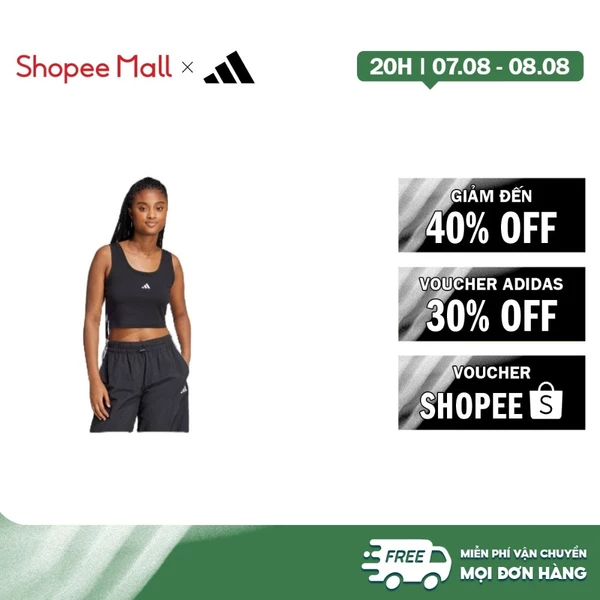 [Duy nhất 8.8 - VOUCHER 30%]adidas Phong cách sống Áo Tank Top Cotton Lifestyle Logo Nhỏ Essentials Nữ Đen JE1321
