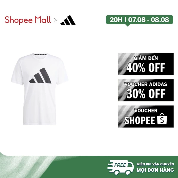 [Duy nhất 8.8 - VOUCHER 30%]adidas Gym & Training Áo Thun Tập Luyện Train Essentials Feelready Có logo Nam trắng IM4373