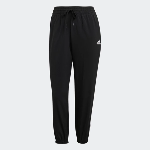 adidas Phong cách sống Quần 7/8 3 Sọc Dệt Thoi adidas Essentials Nữ Đen GM5559