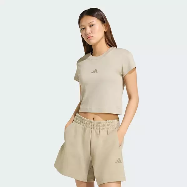 adidas Phong cách sống Áo Baby Tee Logo Nhỏ Future Icons Nữ nâu KD7723